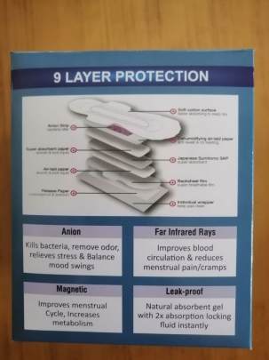 Ocean Sanitary Napkins with Anions & Magnetic Energy 0